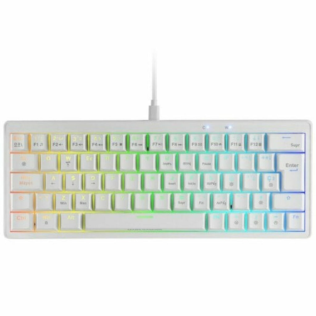 50% White Gaming Keyboard